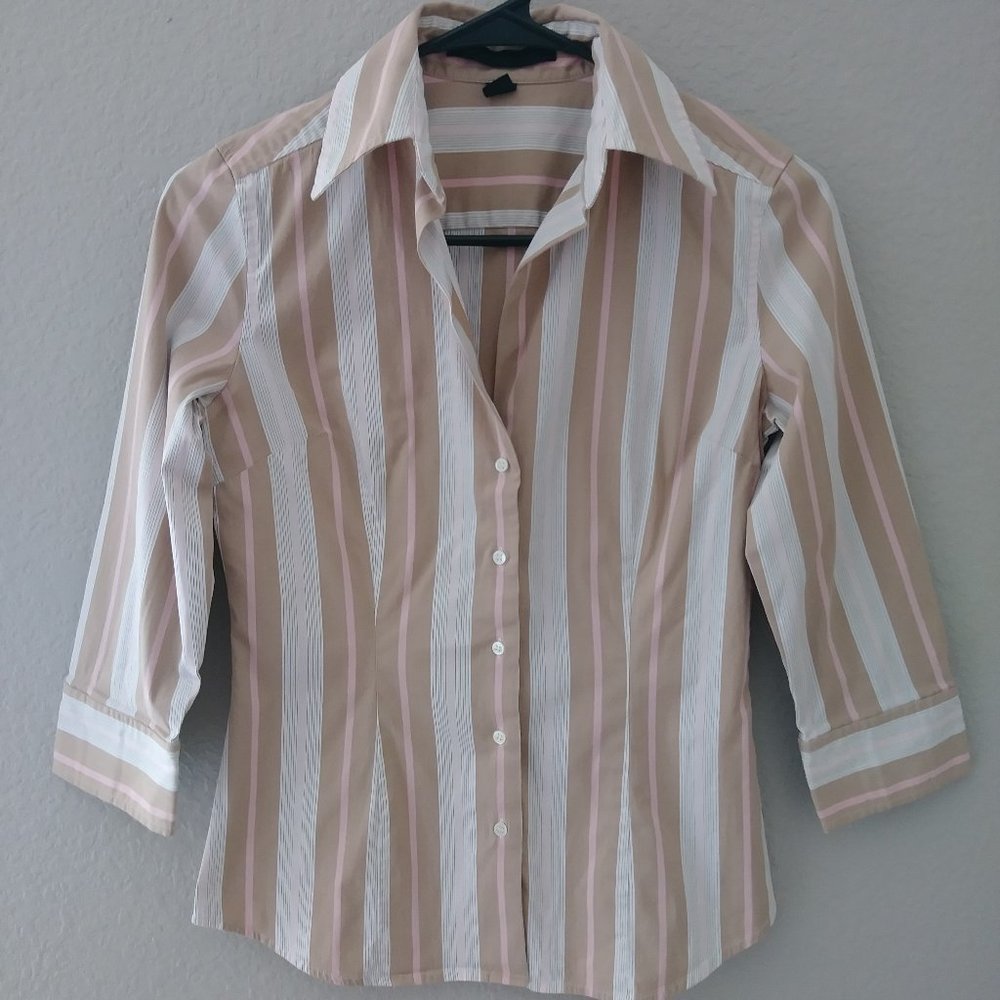 Express 3/4 Sleeve Button Down Shirt Blouse XS